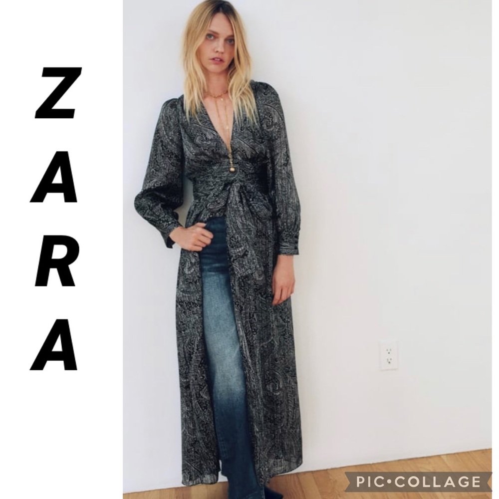 NWT Zara long print dress / S